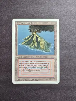 Volcanic Island Revised Edition Heavy Play Condition Vintage Mtg 1994 - Image 1