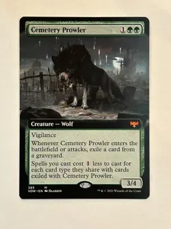 MTG Cemetery Prowler Extended VOW 385 Nonfoil M Lightly Played - Image 1