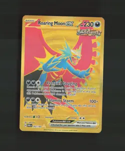 Roaring Moon ex 262/182 Paradox Rift FA Gold Secret Rare Holo Pokemon Card NM - Image 1