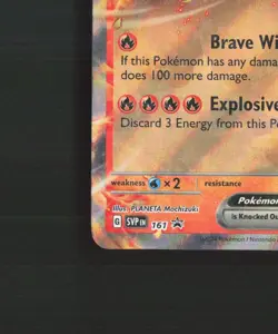 Charizard ex SVP 161 Scarlet & Violet Black Star Promo Holo Pokemon Card DMG - Image 5