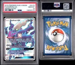 Pokemon 2019 Sun Moon Hidden Fates Darkrai GX SV70 Full Art Rare PSA 10 - Image 3