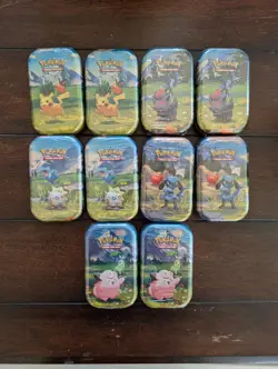 POKEMON TCG ASCENDED HEROES Mini Tin Display- 10 Sealed Tins! 20 Booster Packs - Image 3