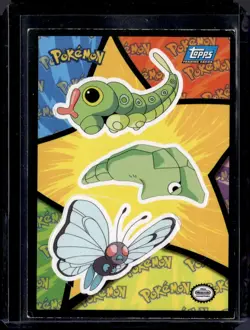 Caterpie Sticker Sheet / Topps Blue Logo VHTF 1998 (MP) / Pokemon TCG - Image 1