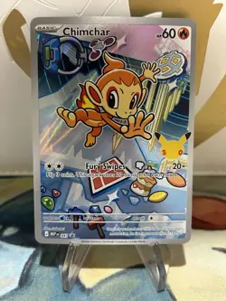Chimchar MEP 041 30th Anniversary Illustration Rare Pokemon TCG Black Star NM - Image 1