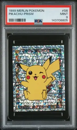 PSA 9 MINT 1999 MERLIN POKEMON #S6 PIKACHU-PRISM - Image 3