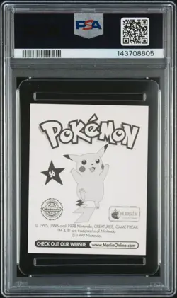 PSA 9 MINT 1999 MERLIN POKEMON #S6 PIKACHU-PRISM - Image 4