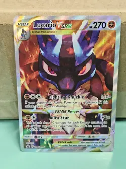 🔥 Pokemon Lucario VSTAR SWSH291 Full Art BLACK STAR Promo – Sword & Shield 🔥 - Image 1