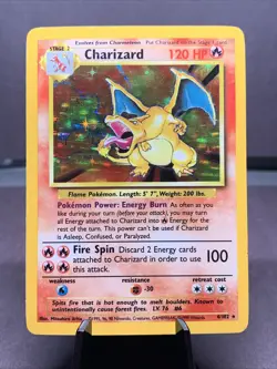 Pokemon TCG Charizard 4/102 Base Set 1999 Holo Rare WOTC VTG - Image 1