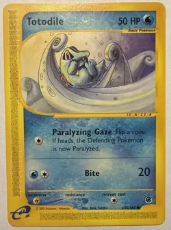 Totodile 135/165 Non Holo Expedition E-Reader Pokemon Light Play - Image 1