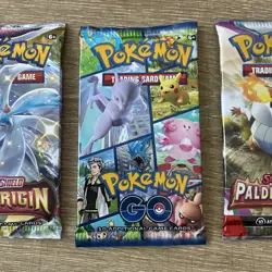 Pokemon Booster Pack Lot x4 Sealed Lost Origin Fusion Strike GO Paldea - Image 4