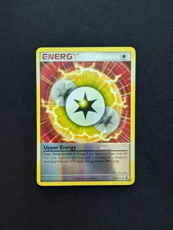 NM Pokemon Upper Energy Reverse Holo Card 102/111 Rising Rivals - Image 1