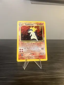 Pokemon TCG Neo Genesis Typhlosion Card 18/111 Unlimited Holo Rare Vintage - Image 1