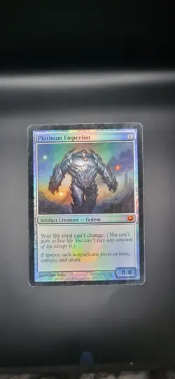 Platinum Emperion Foil Card Scars of Mirrodin #193, Mythic / Magic The Gathering - Image 1