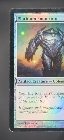 Platinum Emperion Foil Card Scars of Mirrodin #193, Mythic / Magic The Gathering - Image 3