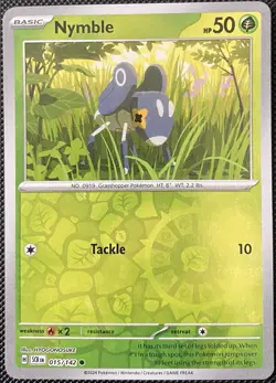 Nymble 015/142 Sv07: Stellar Crown Reverse Holo - Pokemon Card - Image 1