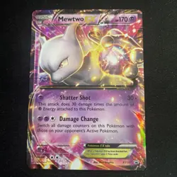 Pokemon Mewtwo EX TCG Black Star Promo XY107 Card - Image 1