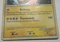 Pikachu HGSS03 HGSS Black Star Promo Pokemon Card Moderate Play - Image 2