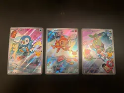Pokemon First Partners MEP Holo Card Lot Piplup Chimchar Turtwig 3 Cards - Image 1