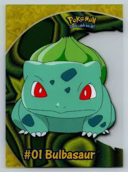 Bulbasaur #01 2000 Topps Pokemon TV Animation Edition Clear Card PC2 NM - Image 1