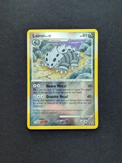 NM Pokemon Lairon Reverse Holo Card 44/111 Rising Rivals - Image 1