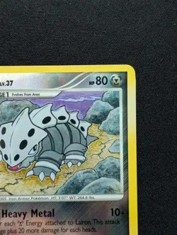 NM Pokemon Lairon Reverse Holo Card 44/111 Rising Rivals - Image 3