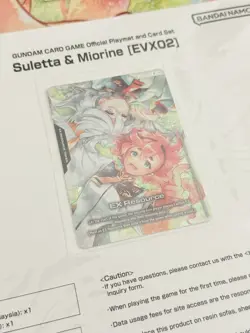 Gundam Card Game Suletta And Miorine Evx02 Playmat And Card Set English - Image 2