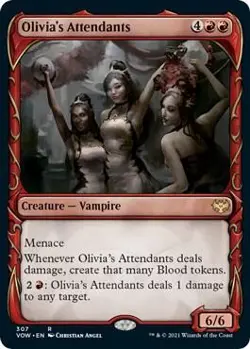 Olivia's Attendants (Showcase) 307 Innistrad Crimson Vow Magic The Gathering NM - Image 1