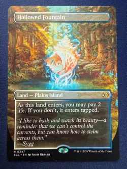 Hallowed Fountain (Borderless) - ECL 034, Near Mint, MTG - Image 1