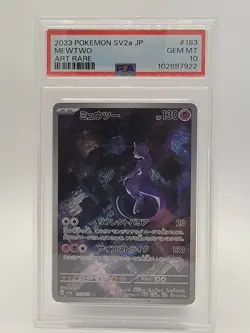PSA 10 Mewtwo AR 183/165 Japanese Pokemon 151 SV2a Art Rare ミュウツー Gem Mint - Image 1