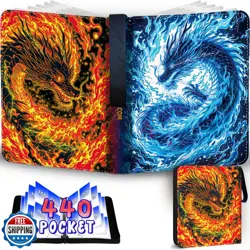 440 Card Binder 4 Pocket Trading Card Binder with 55 Page 3-Ring Removable Sl - Image 1