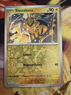 Pokemon TCG Electabuzz SV07: Stellar Crown 046/142 Reverse Holo Common - Image 1