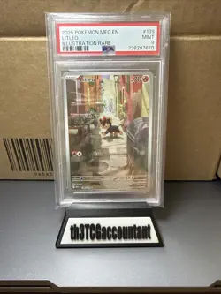 2025 POKEMON MEG EN-MEGA EVOLUTION ILLUSTRATION RARE #139 LITLEO PSA 9 - Image 1