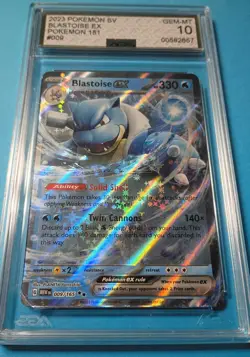 Pokemon - Blastoise ex 009/165 - Scarlet & Violet 151 - Extended Art - AGS 10 MT - Image 2