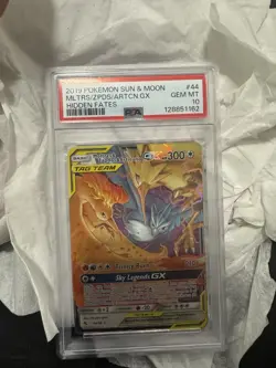 Pokemon Moltres & Zapdos & Articuno GX 44/68 Hidden Fates Holo PSA 10 - Image 1