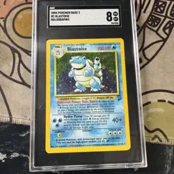 2000 Pokemon Blastoise #2 Holo Base Set 2 SGC 8 Mint! Holographic - Image 1