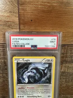2016 Pokemon XY Fates Collide Lugia #78 PSA 9 - Image 2
