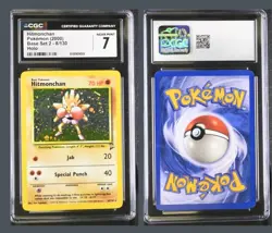2000 Pokemon Hitmonchan 8/130 Base Set 2 Holo CGC 7 NM - Image 3