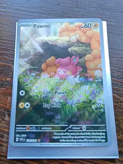 Pokemon Pawmi Illustration Rare SV: Paldean Fates 226/091 NM Holo - Image 1