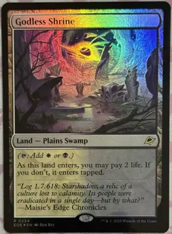 1x Godless Shrine - Foil MTG Edge of Eternities NM Magic Foil 254 - Image 1