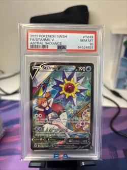 2022 Pokemon SWSH Astral Radiance #TG13 Full Art Starmie V PSA 10 Gem Mint Misty - Image 1