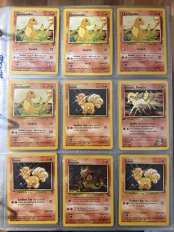 Pokemon Base Set Squirtle Charmander Pikachu Vintage 1999 - Image 4