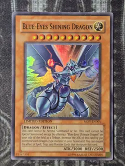 BLUE-EYES SHINING DRAGON - Super Rare NM Near Mint MOV-EN001 - Image 1