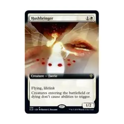 WOTC MtG Throne of Eldraine Hushbringer (Extended Art) (R) NM - Image 1