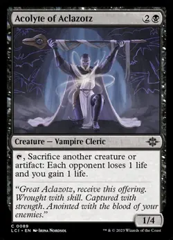 Acolyte of Aclazotz 89 LCI Sacrifice Vampire Cleric Black 2023 Nordsol Foil MTG - Image 1