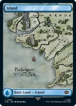 MTG Island (275) [The Lord of the Rings: Tales of Middle-Earth] Foil Near Mint M - Image 1