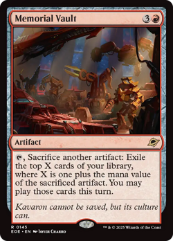 Memorial Vault (REGULAR) x1 - MTG Edge of Eternities EOE #145 - Image 1