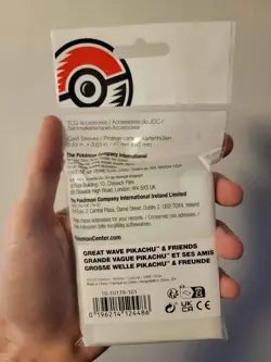 Great Wave Pikachu & Friends TCG 65 Sleeves Pokemon Center Exclusive SEALED! - Image 2