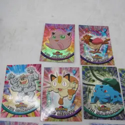 1996 TOPPS 10 Vintage Pokemon Cards including Bulbasaur JigglyPuff GOOD CONDIT - Image 2