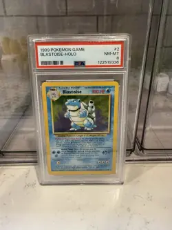 Pokemon 1999 Blastoise 2/102 Holo Base Set PSA 8 - Image 1