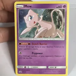 Mew SM215 Sun & Moon 2019 Cosmos Holo Rare Black Star Promo Pokemon TCG NM - Image 1